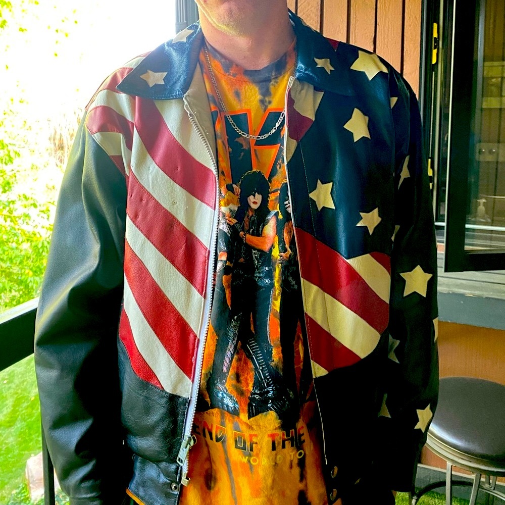 AMAZING Leather USA jacket. Size XL